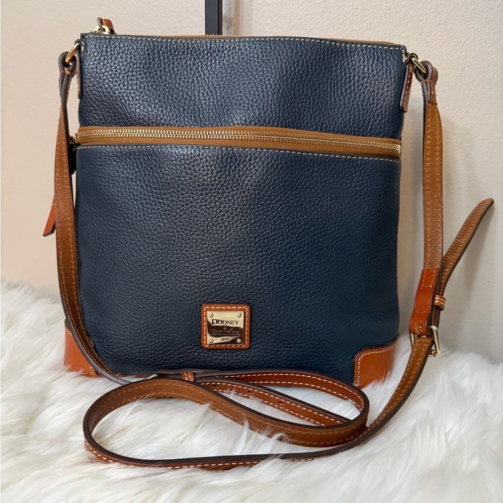 Dooney & Bourke Black and Tan Crossbody Bag